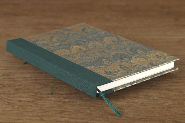 Green marbled notebook from the manufactory in Dortmund